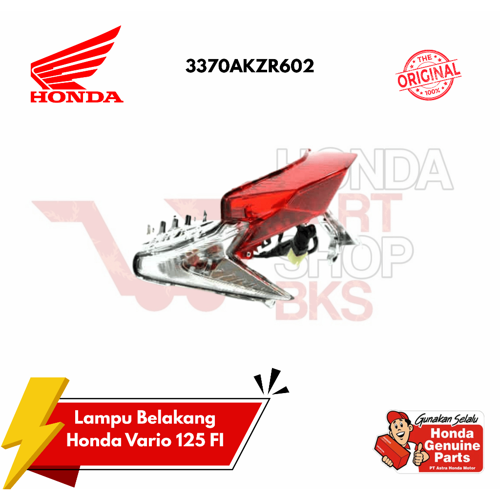 3370AKZR602 Lampu Belakang Reflektor Honda Vario 125 FI Asli