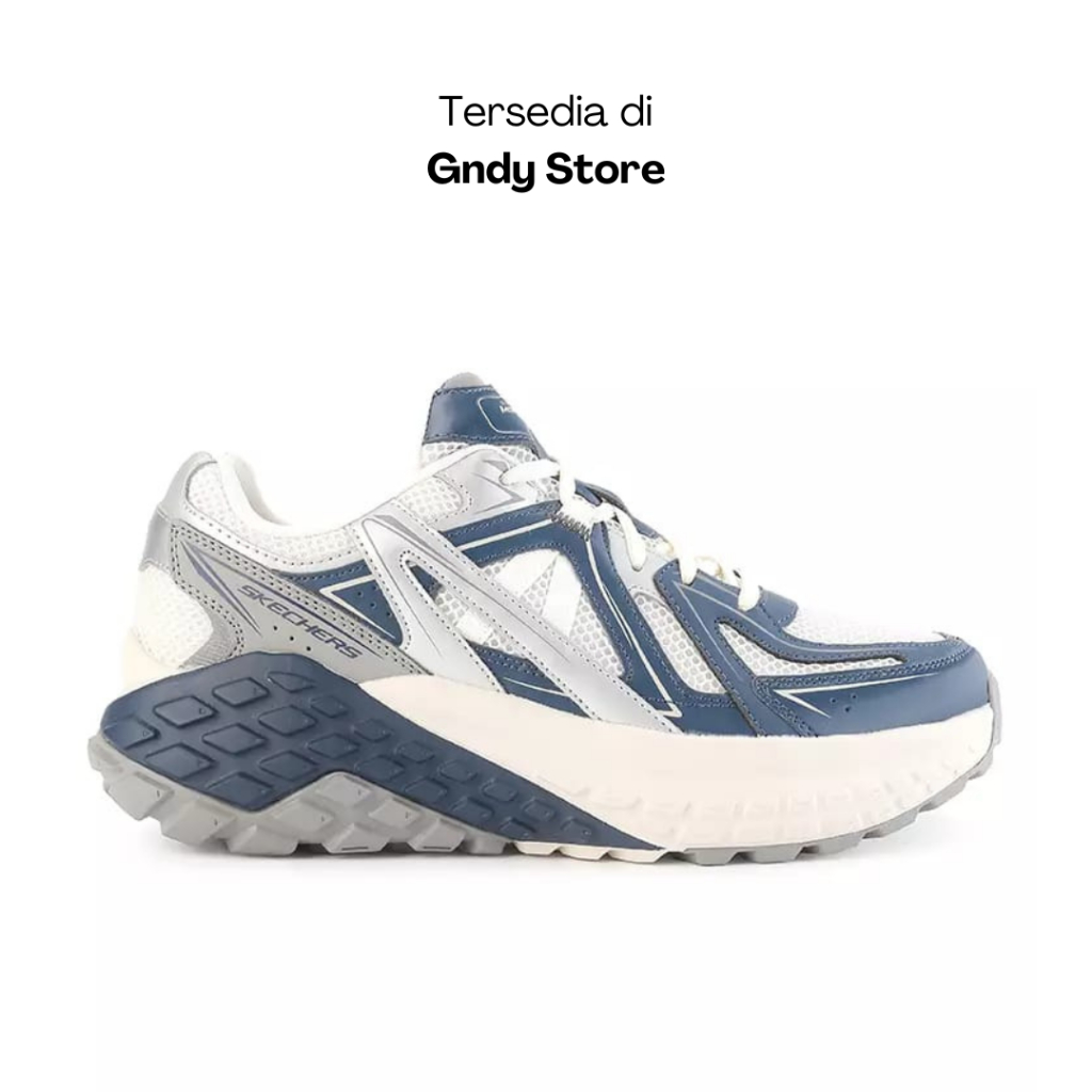 Sepatu Sneakers Pria Skechers Monster Evo Devolve 232742/WBLU White Blue Men