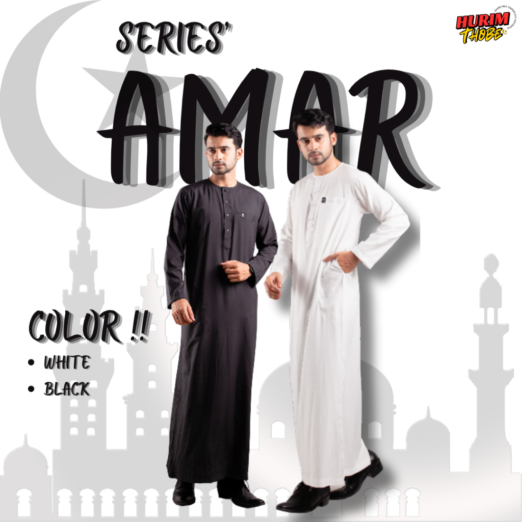 Jubah Gamis Saudi Bahan Poly Rayon - Baju Gamis Pria Dewasa Premium Cuttingan Warna Putih dan Hitam 