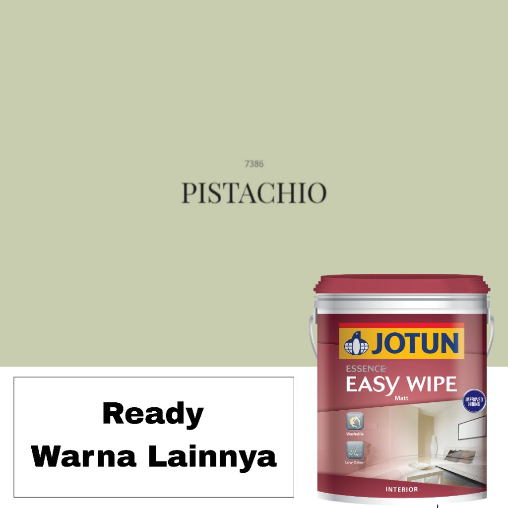 Jotun Easy Wipe 7386 PISTACHIO 18L (25kg) / Cat Dinding Tembok Interior