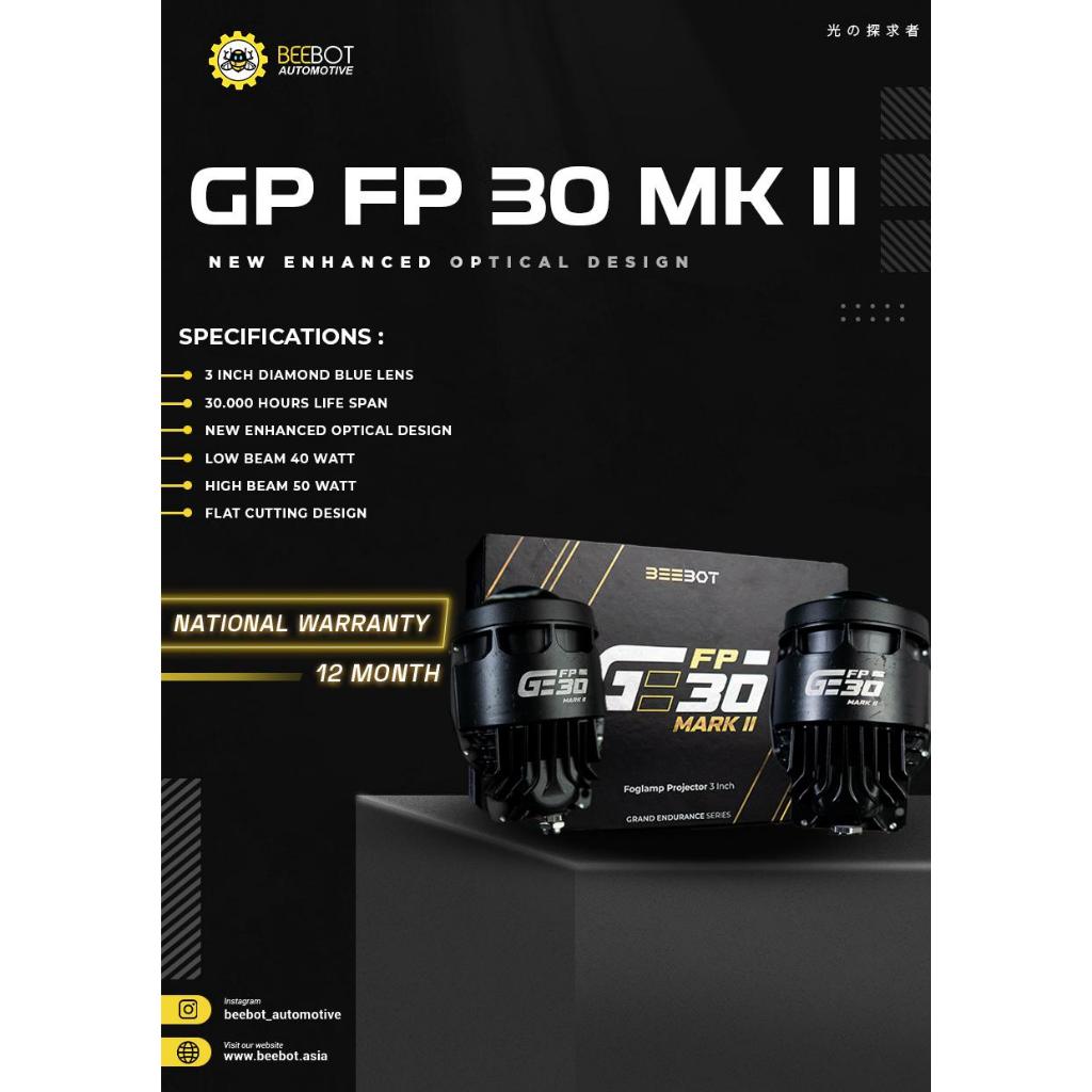 PROJECTOR FOGLAMP GP FP 30 MK II  3 INCH BLUE LENS BEEBOT ( 2 PCS ) - 1 WARNA ( PUTIH )
