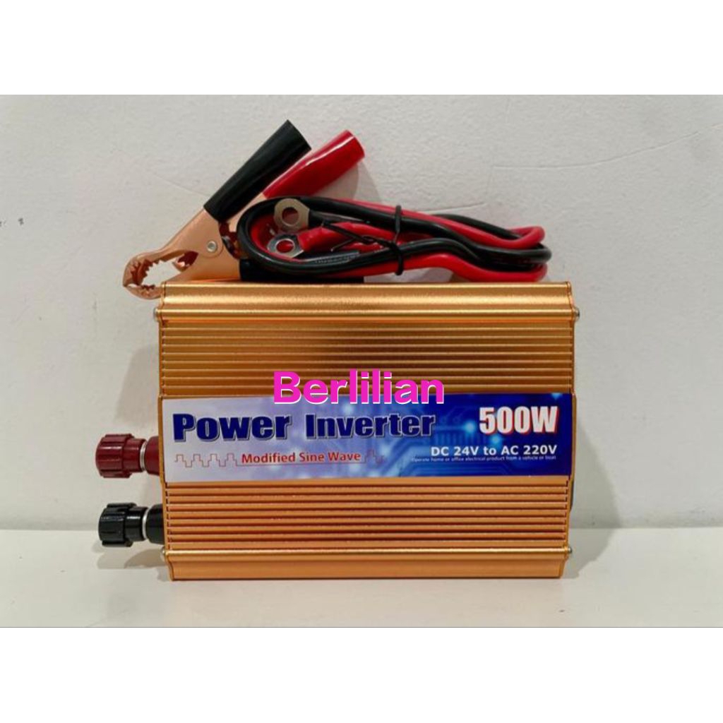 Inverter 500 Watt 24 Volt to 220 Volt / inverter 500W DC 24V ke AC 220V