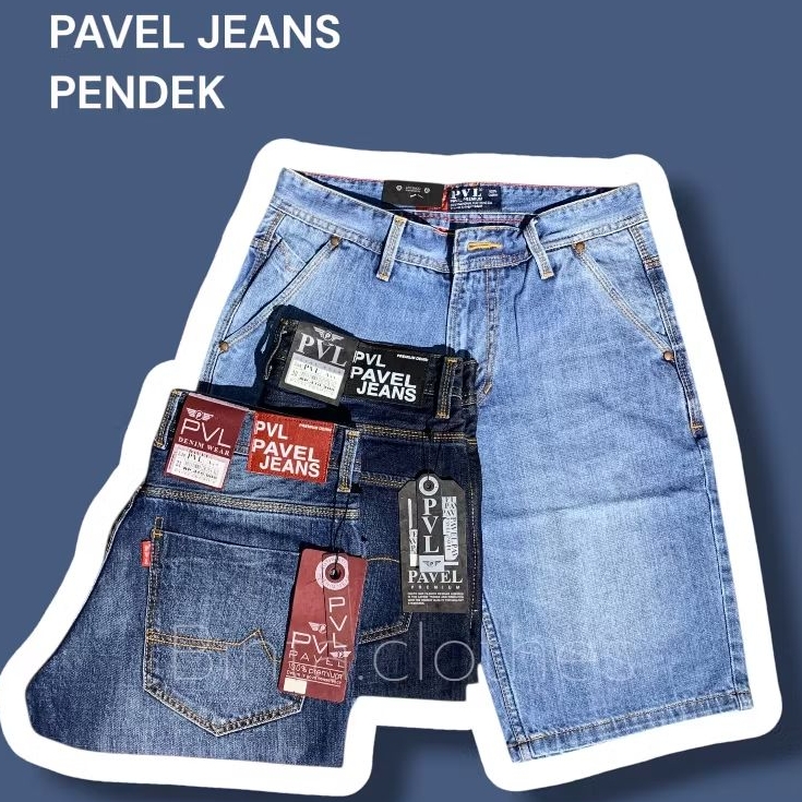 CELANA JEANS PENDEK PAVEL TERBAU