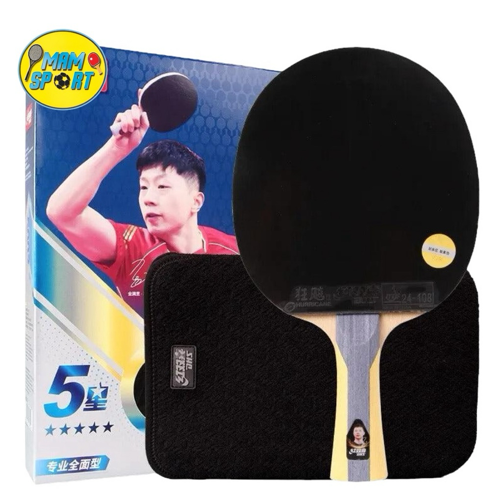 Bet Pingpong Tenis Meja DHS 5002 5 STAR Plus Cover Original
