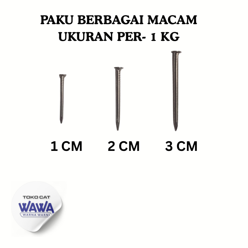 PAKU BETON TEMBOK / PAKU BETON TEMBOK DINDING UKURAN 1,2,3 CM PER-1KG