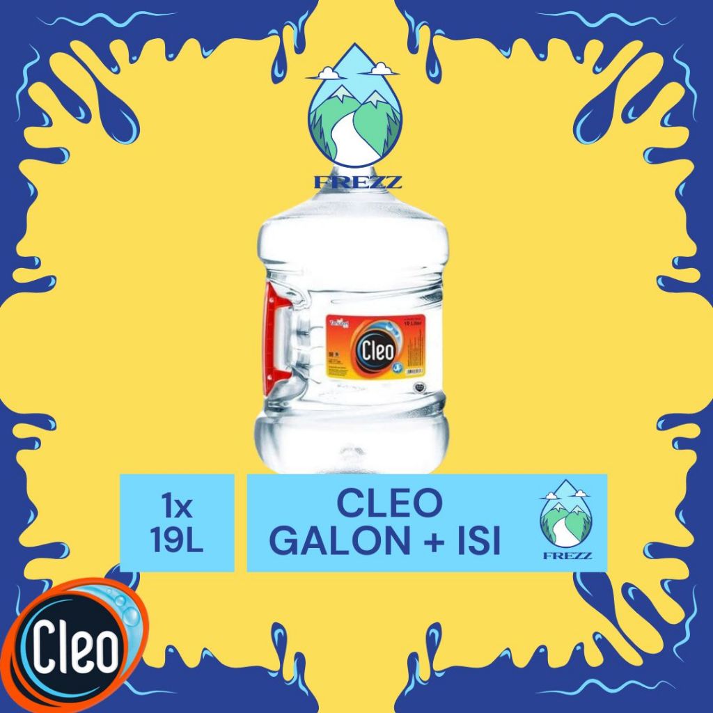 (INSTANT READY) CLEO GALON ORIGINAL 19 LITER + ISI AIR MURNI NON MINERAL - READY Air Kemasan Botol, 