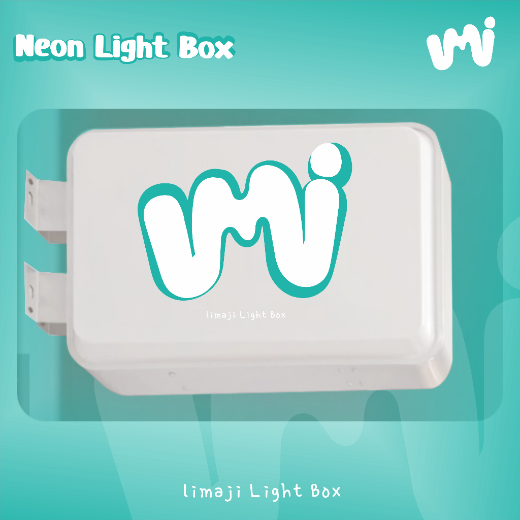 Neon Light Box LED Square Indoor Outdoor Reklame Papan Nama Toko Restoran
