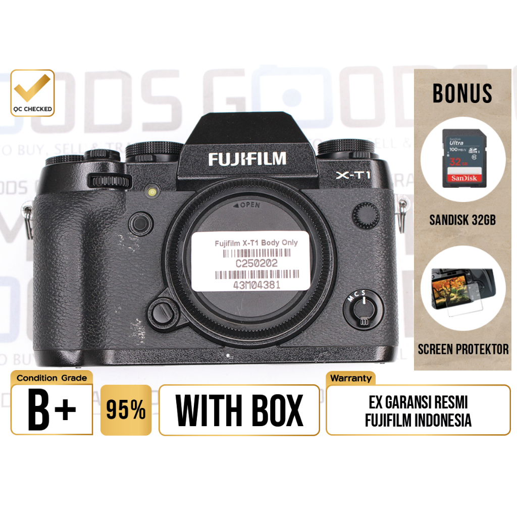 Kamera Fujifilm X-T1 APS-C Camera Digital Mirrorless Second Bekas Grade B+ / Fuji XT1 - C250202