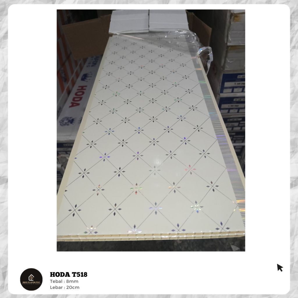 Plafon PVC Glossy Motif HODA T518 (Perlembar)