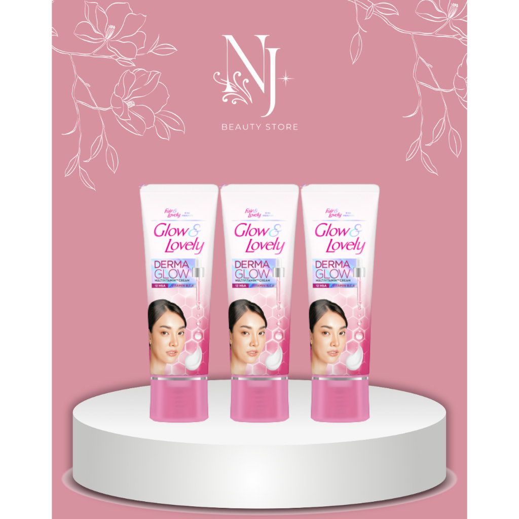 NJ BEAUTY STOREE//Glow & Lovely Derma Glow Krim PelembapWajah Multivitamin 46g & 23g &