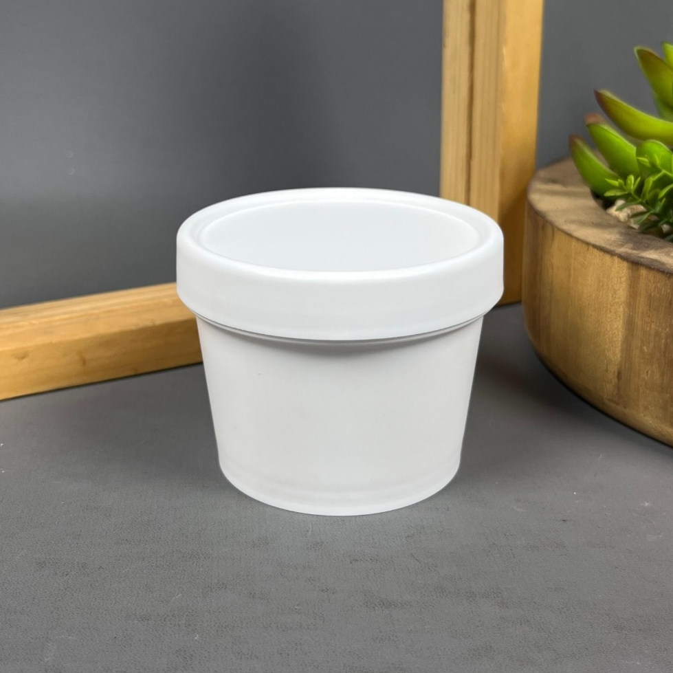 Pot Ice Cream 100 Gram Putih / Wadah Ice Cream 100 Gram Pot Cream 100 GR / Pot Cream Lulur 100 GR