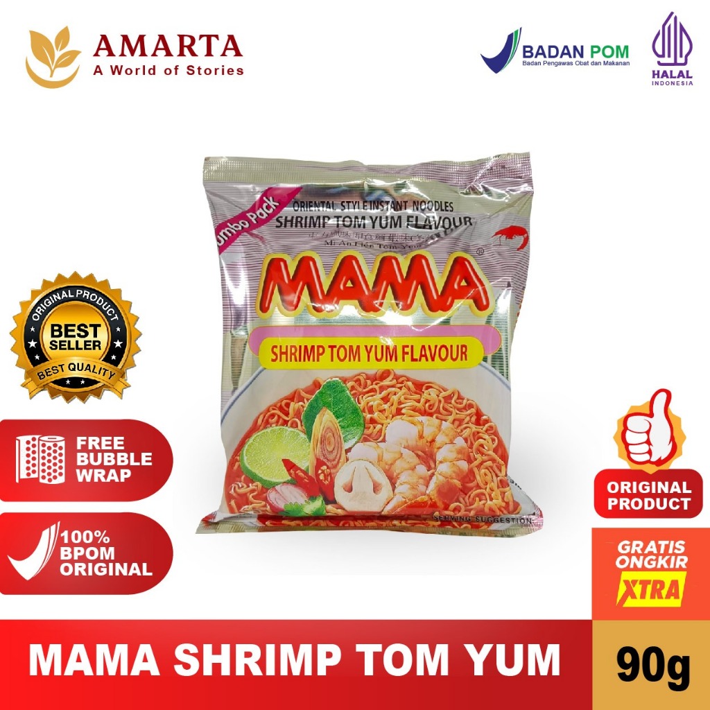 MAMA Shrimp Tomyum / Tomyum 90gr Oriental Style Instan Noodle - Mie Instan Thailand Tomyam Tom Yum J