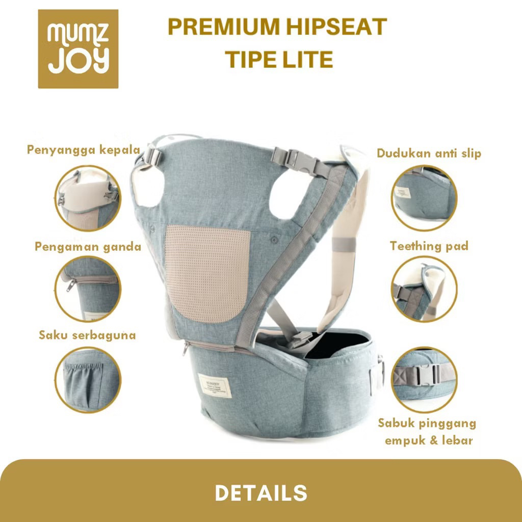 Preloved Mumzjoy - Hipseat Carrier Tipe Lite / Gendongan Bayi / Navy
