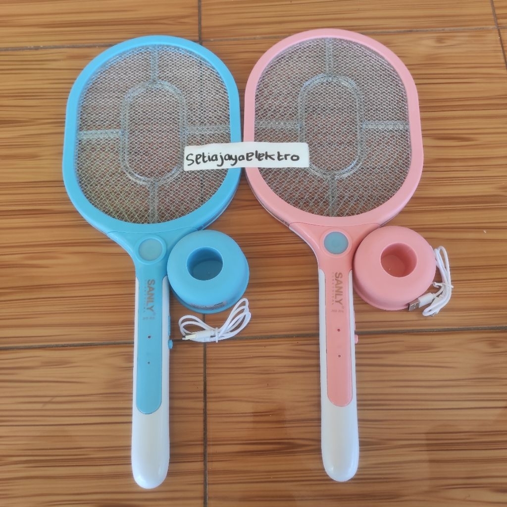 raket nyamuk sanly sy-115 2 in 1 1200 Watt warna random raket nyamuk elektrik