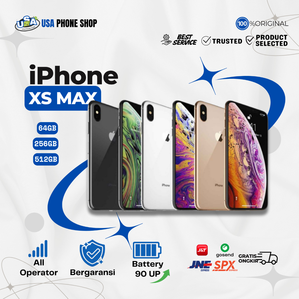 iPhone XS Max Secondhand BerGaransi Fullset Original iPhone 64GB 256GB 512GB