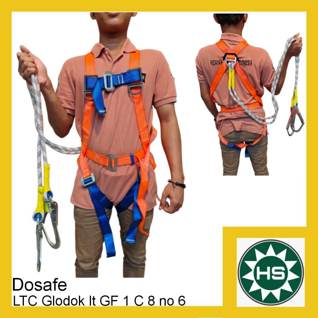 Body Harness Double Hook Safety