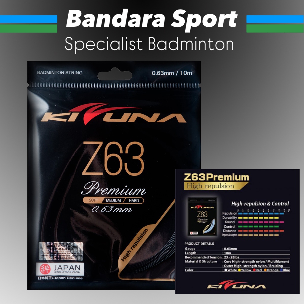 STRING KIZUNA Z63 Premium | 0.63 mm Senar Raket Badminton Bulutangkis