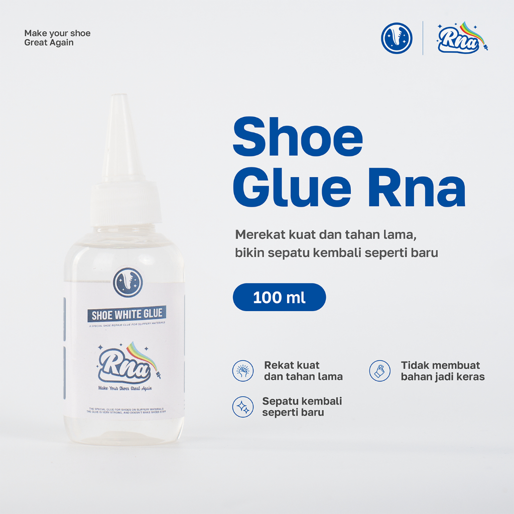 Rnasoap - Shoe Reglue Lem Sepatu Original Super Kuat Lem Serbaguna Sneakers Olahraga Hiking 100ml
