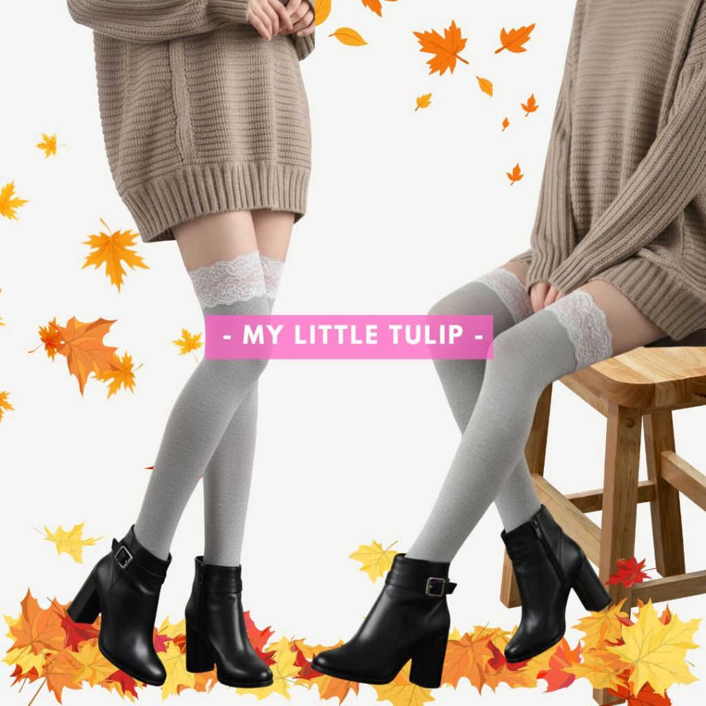 Kaos Kaki Panjang Sexy Cosplay Harajuku Overknee Selutut Sexy Renda Kaoskaki Diatas Lutut Cewe Cewek