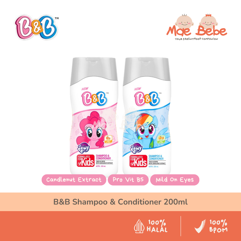 B&B Shampoo & Conditioner Thick & Shine Little Pony Sampo dan Kondisioner Anak 200ml