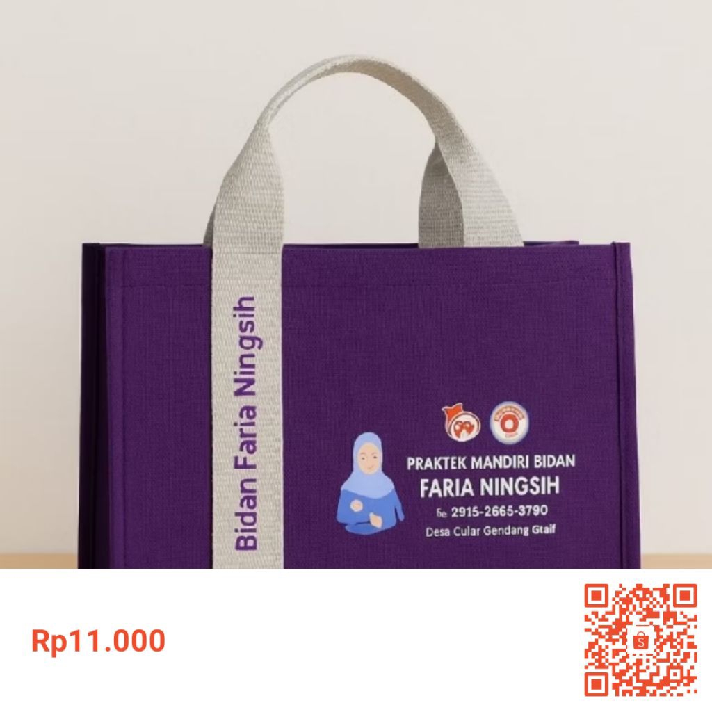 Totebag bidan mewah/Tas Bidan /Tas bersalin custom