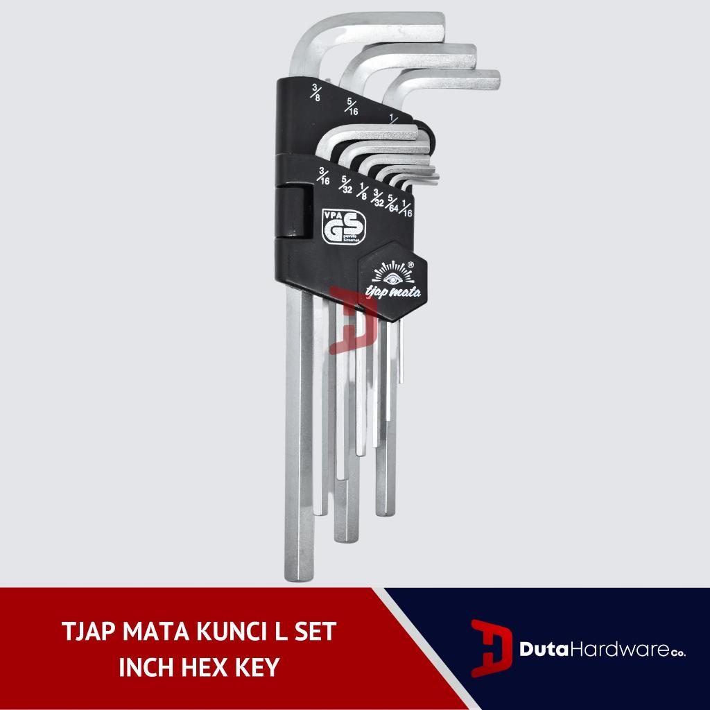 Tjap Mata Kunci L Set Inch - Hex Key Long
