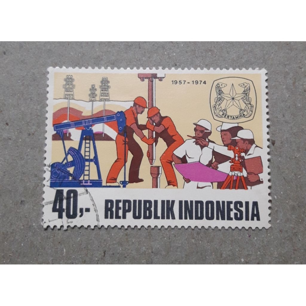 prangko pertamina tahun 1974