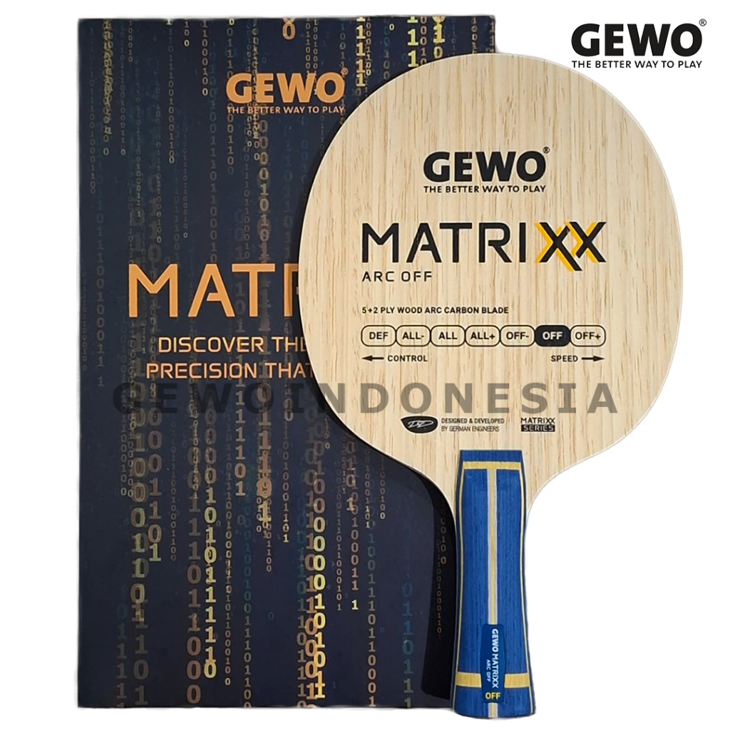 GEWO Matrixx ARC OFF - Kayu Pingpong Tenis Meja Bet Bat Offensive Carbon Blade Gewo Arc Off Matrixx 