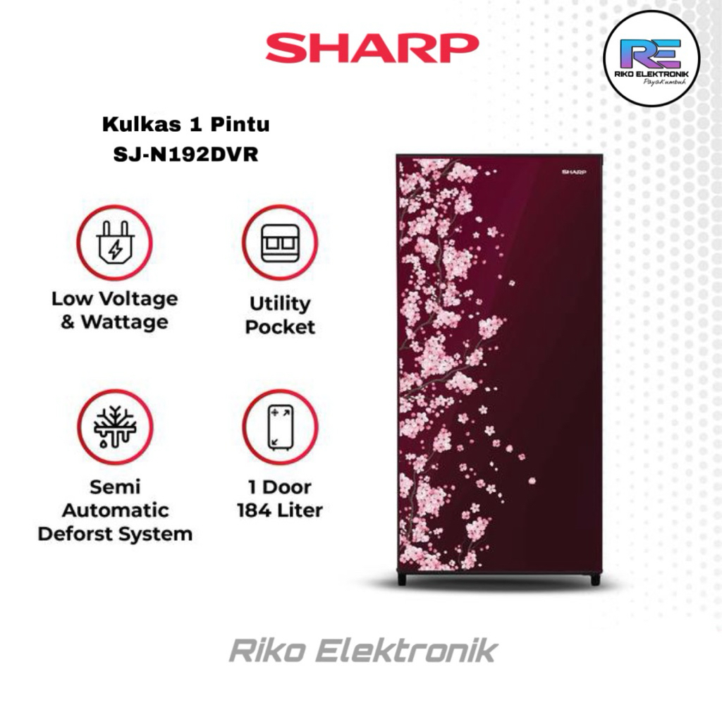 Sharp Kulkas 1 Pintu SJ-N192D-VR