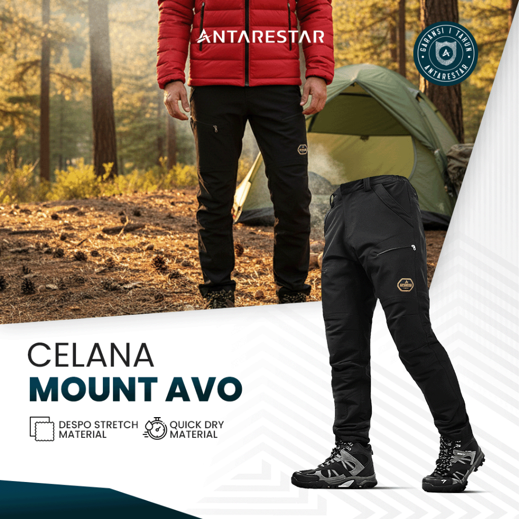 ANTARESTAR Official - Celana Panjang Gunung Outdoor Celana Hiking Mount Avo Celana Gunung Pria Celan
