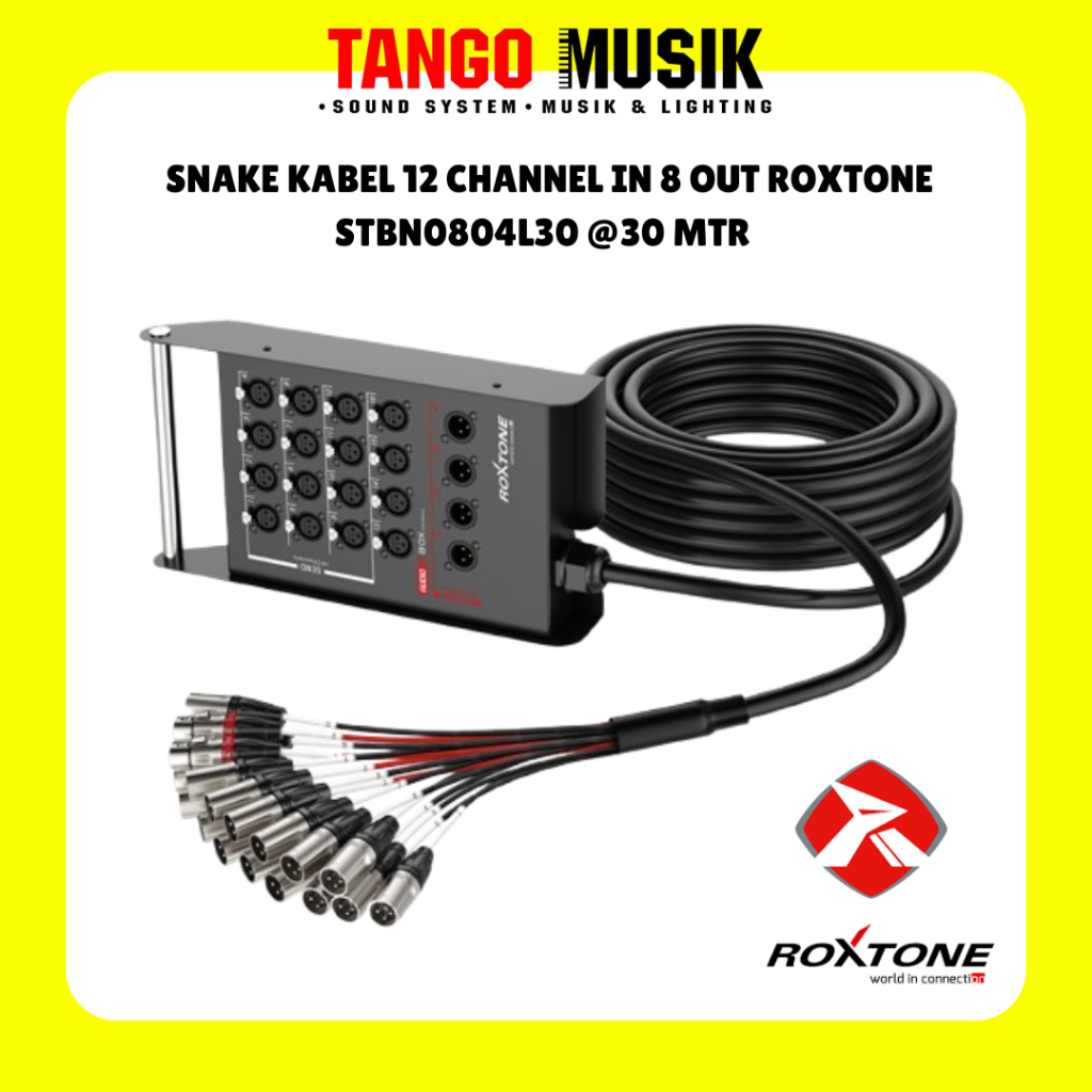 100% ORI SNAKE KABEL 12 CHANNEL IN 8 OUT ROXTONE STBN0804L30 @30 MTR / SNACK CABLE AXL AUDION SCS 12