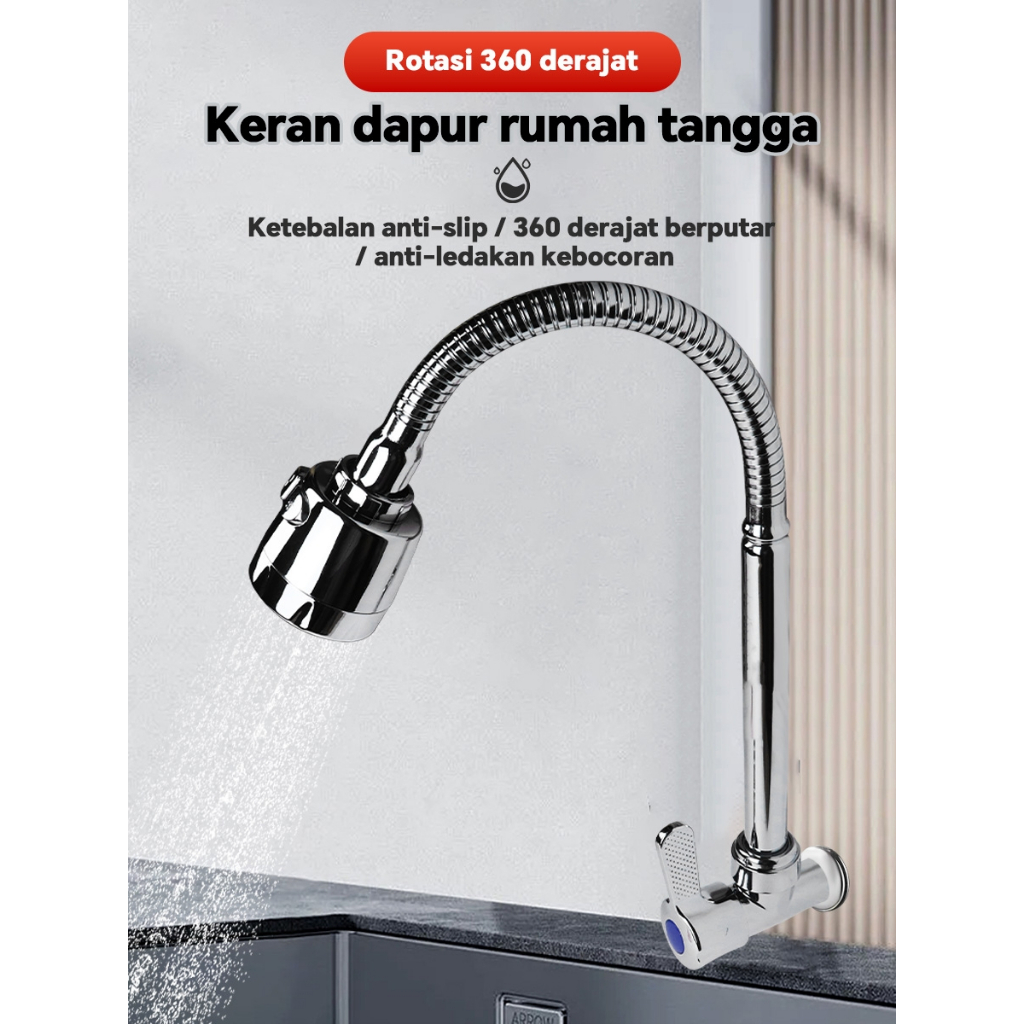 Kran Dapur Angsa Kran Angsa Flexible 360° Minimalis Matte