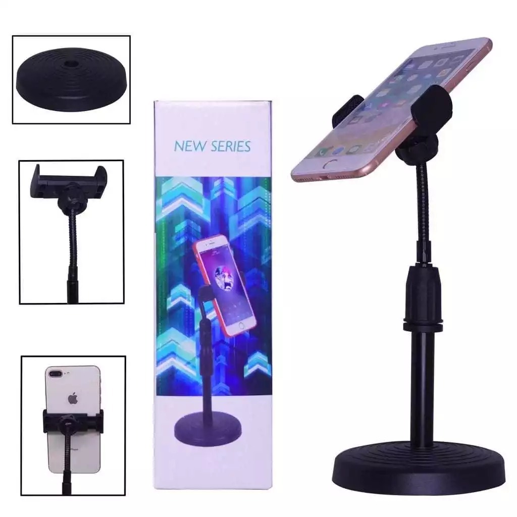 Stand Mic & Stand HP Mini Stand Microphone Noise Stand Mic Meja Youtuber