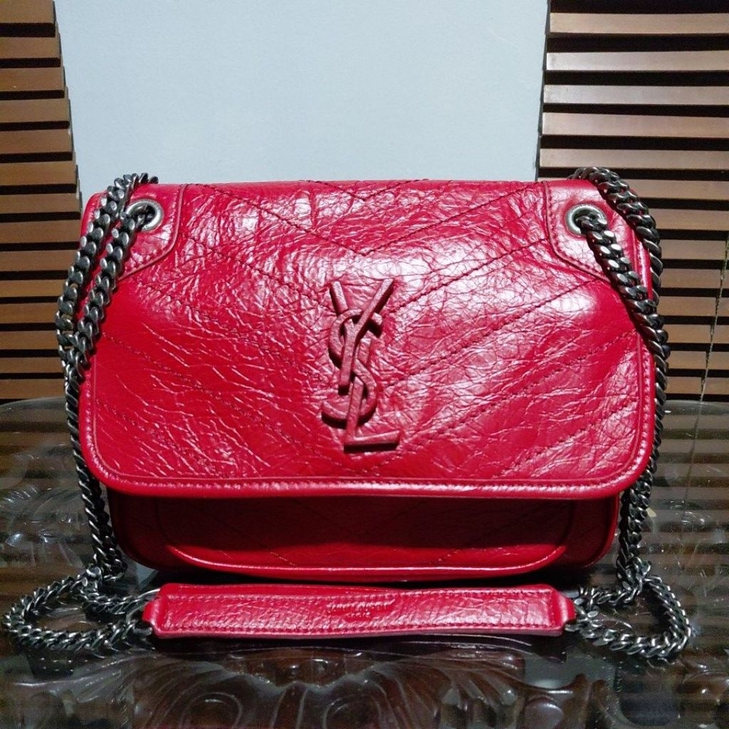 tas preloved / second niki baby warna merah size 20