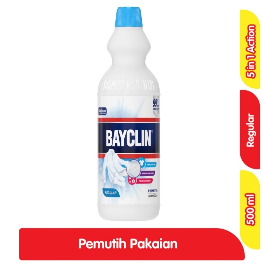 Bayclin Pemutih Pakaian 500ml Bayclin Biru Regular 500 ml