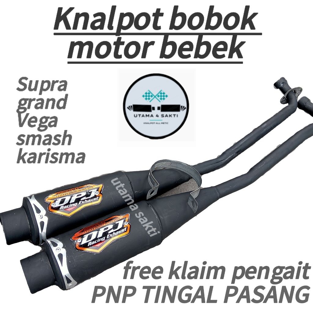 knalpot bobok motor bebek ahow DPJ all bebek pnp tinggal pasang