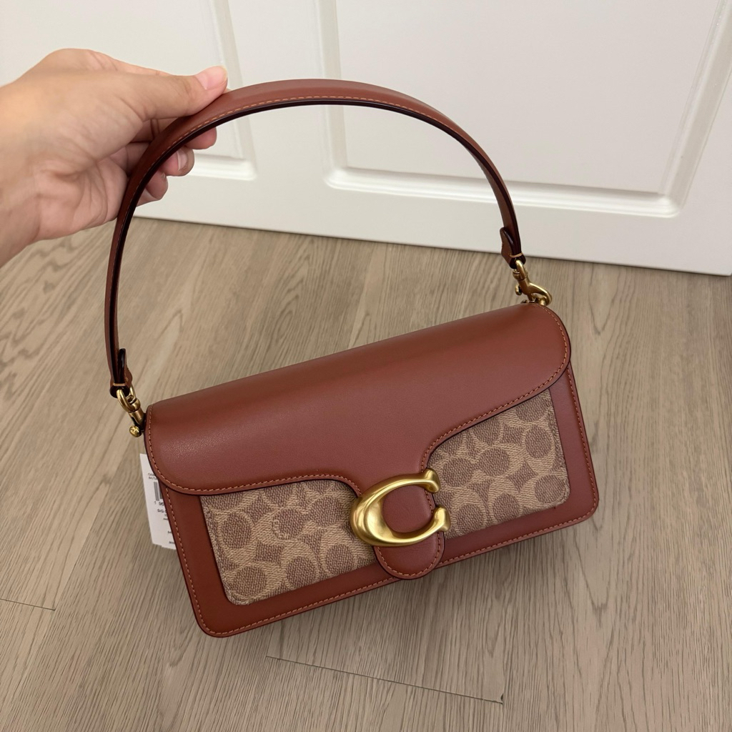 Coach tabby 26 signature canvas tan caramel
