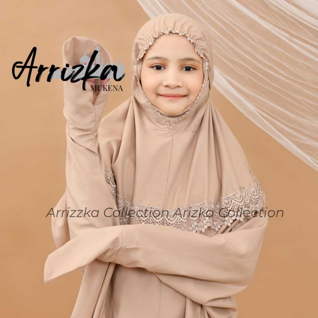 Arrizka Mukena Terusan Tanggung Anak Remaja Santri Mukena Terusan Anak Tanggung(pree gelang)