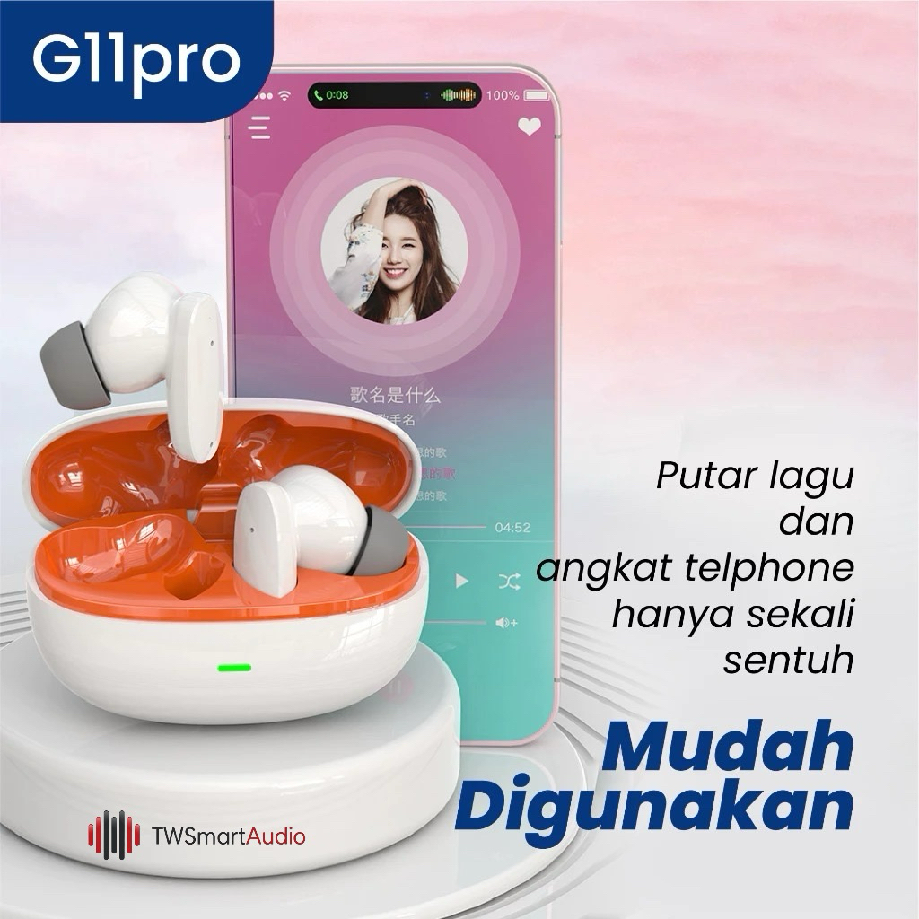 [ G11 Pro ] TWS Wireless Bluetooth G11pro Hi-Rea Audio Earphone Bluetooth 5.3