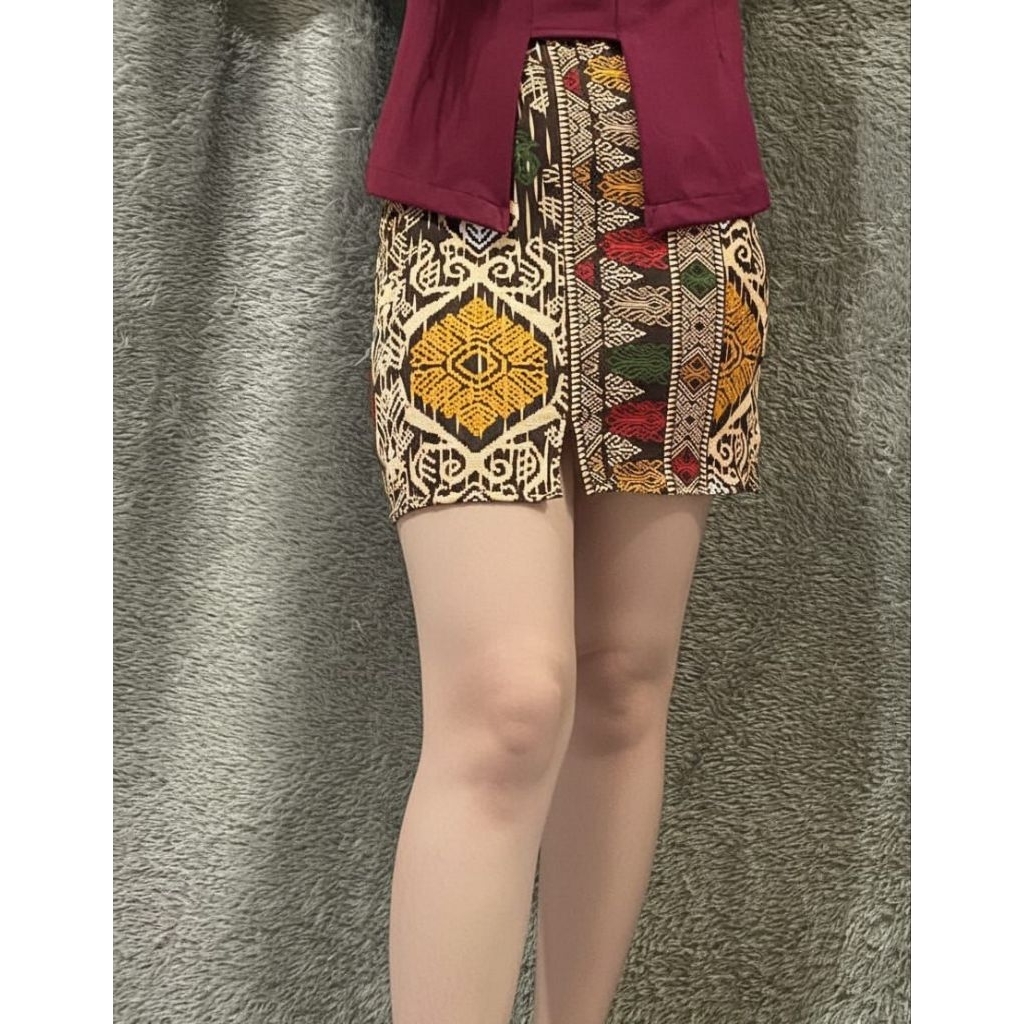 rok pendek dewasa motif songket