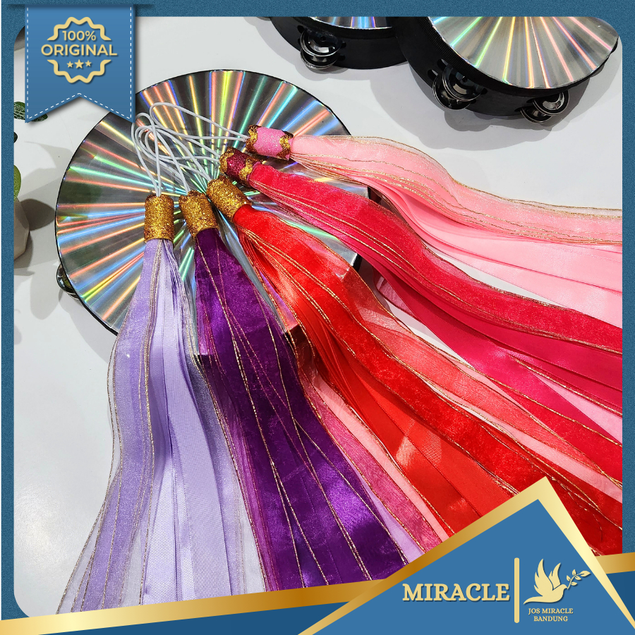 Penari Gereja - Rumbai/Tassel Tamborin - Pita - Pendek -  Jos Miracle Bandung