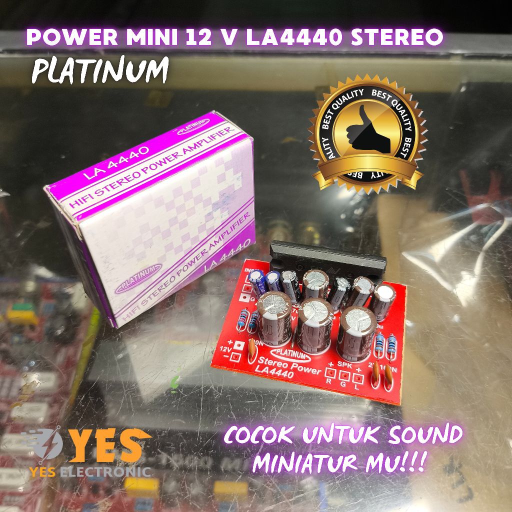 KIT POWER AMPLIFIER 12V LA4440 PLATINUM POWER MINI 12 VOLT POWER AMPLIFIER MINI 12V PLATINUM
