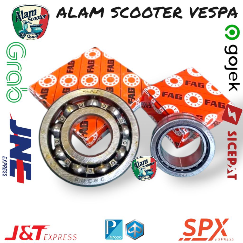 bearing laher kruk as set vespa px pxe Excel exclusive 2 merk fag