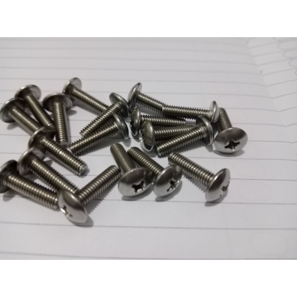 Baut payung stainless 304 m4x8 truss head bolt JT ss 4x8 TJP