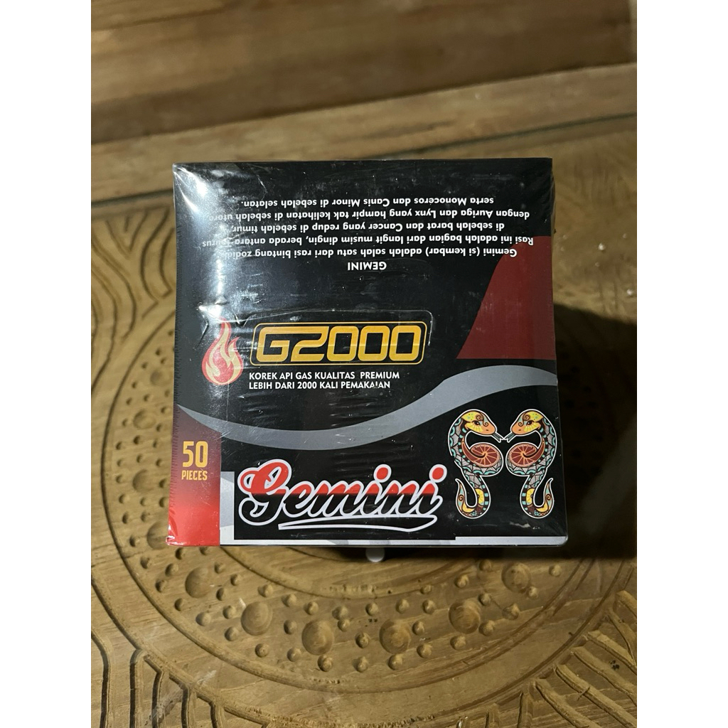 Korek roda merk G2000/korek roda GEMINI/korek roda isi 50pcs ecer 2000
