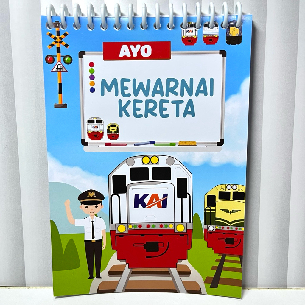 Buku Mewarnai Kereta edisi THOLE lan SRI by IMAN ZTO | FREE STICKER LOKOMOTIF