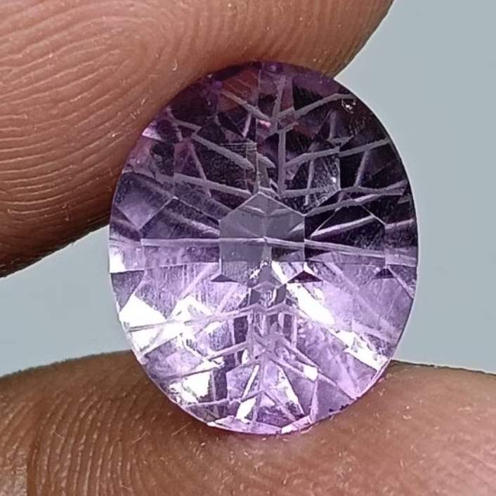 Batu Amethyst / Kecubung Ungu , Cutting Custom Oval