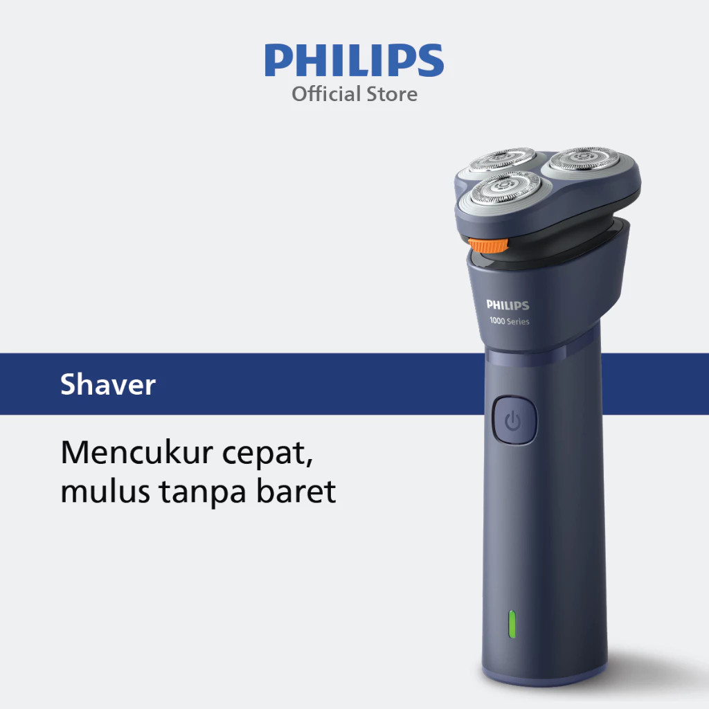 PHILIPS | Shaver S1881/00 | BIRU | Alat Cukur Electric | Cukur Basah & Kering | Pisau Powercut | Ban