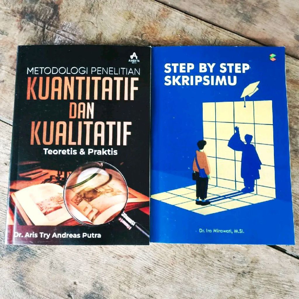 paket 2 buku metodologi penelitian kuantitatif kualitatif aris dan buku skripsi