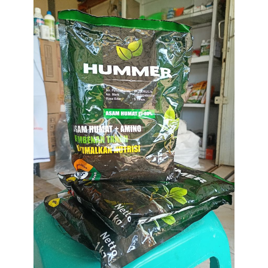 Hummer (Asam Humat + Asam amino) 1kg (beli 4pcs bonus kaos pertanian)